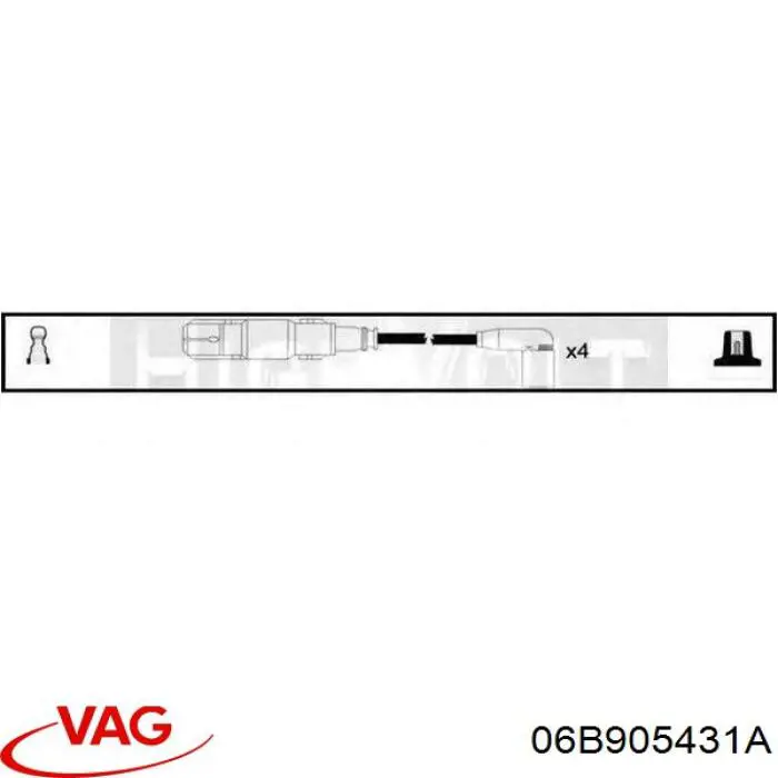 Fios de alta voltagem, kit VAG 06B905431A preço, a partir de 74,49 USD