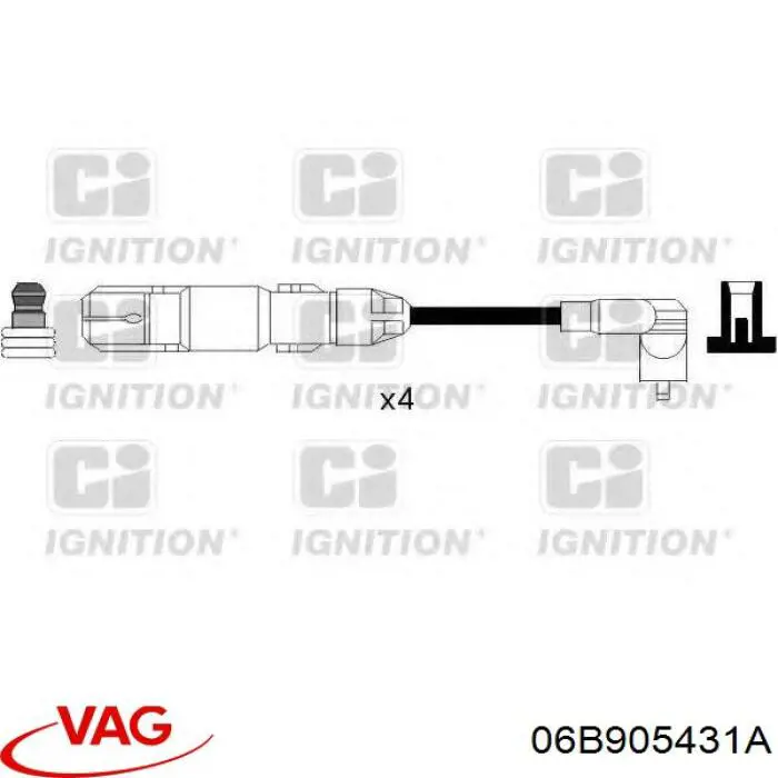 Compre 06B905431A VAG Fios de alta voltagem, kit