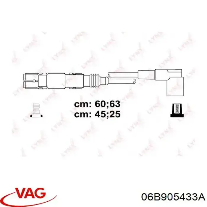 Compre 06B905433A VAG Fios de alta voltagem, kit