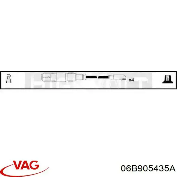 Compre 06B905435A VAG Fios de alta voltagem, kit