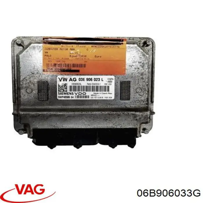 06B906033G VAG Módulo de direção (Centralina eletrônica) de motor