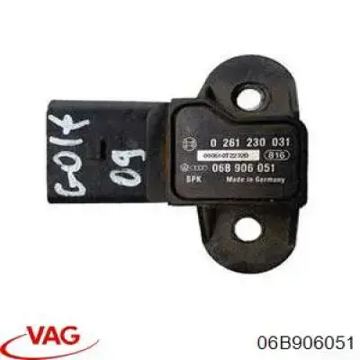 06B906051 VAG Sensor de pressão no coletor de admissão, MAP