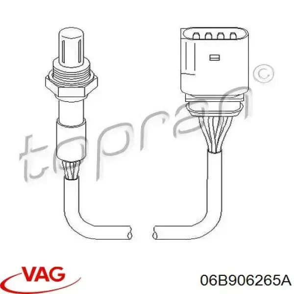 06B906265A VAG Sonda lambda, sensor de oxigênio depois de catalisador