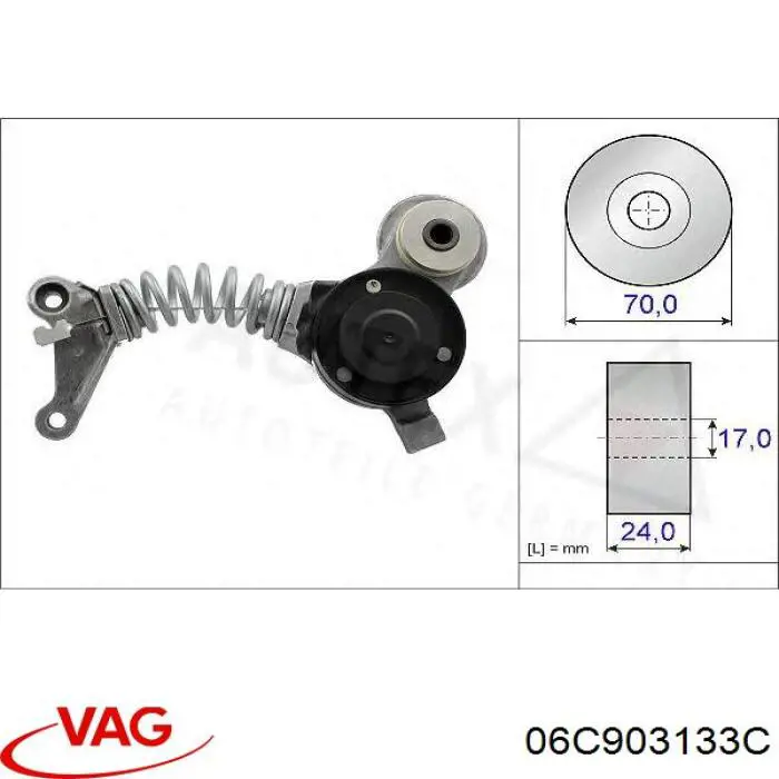 Reguladora de tensão da correia de transmissão VAG 06C903133C preço, a partir de 22,20 USD