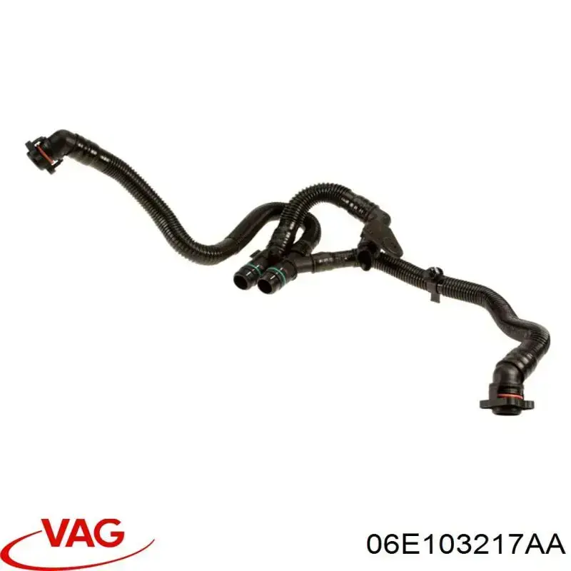 06E103217AA VAG Cano derivado de ventilação de cárter (de separador de óleo)