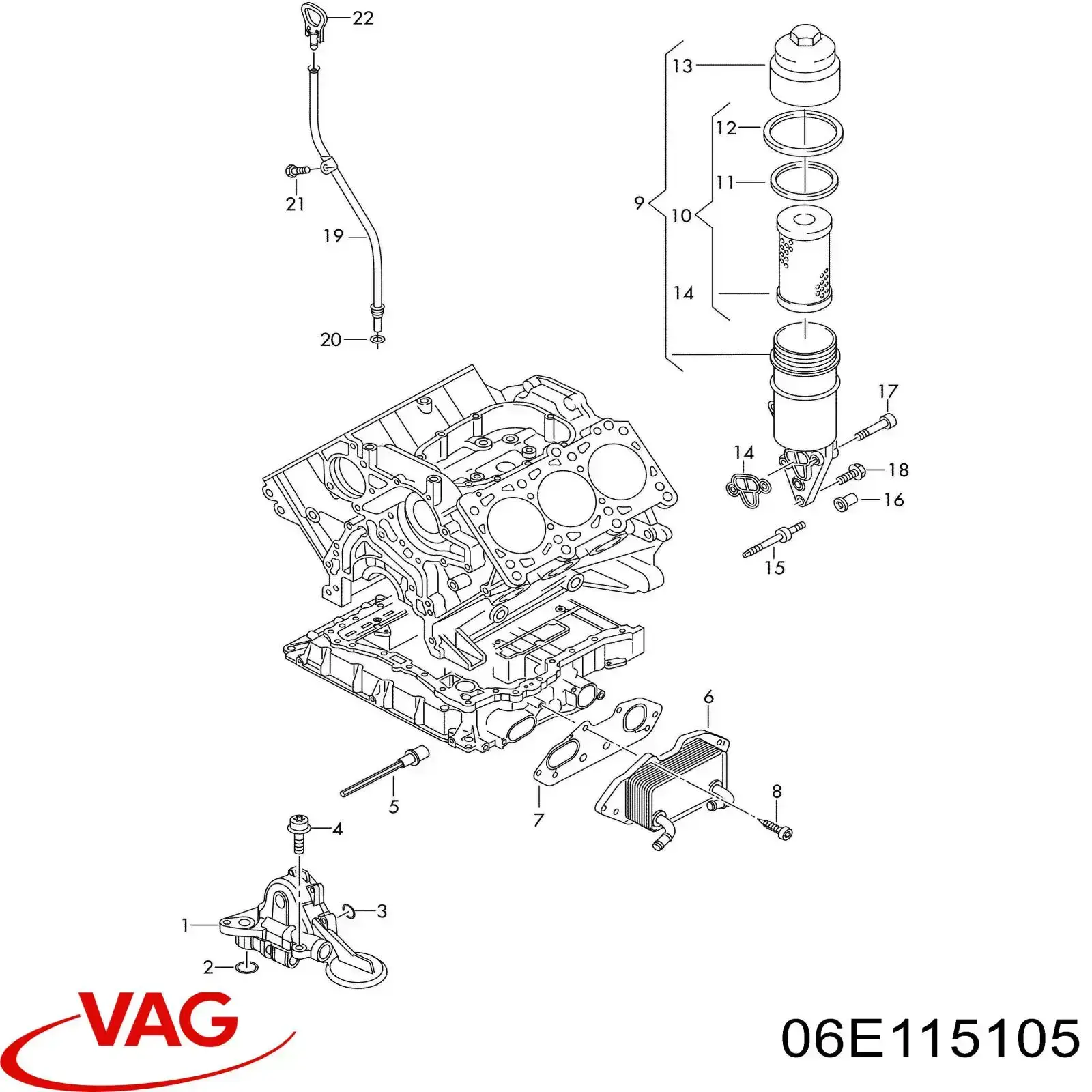 Bomba de óleo VAG 06E115105 preço, a partir de 776,01 USD