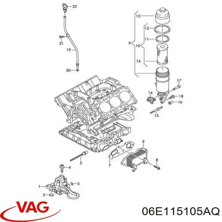 06E115105AQ VAG Bomba de óleo