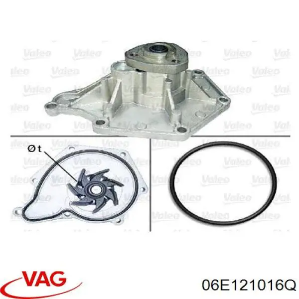 Bomba de água (bomba) de esfriamento VAG 06E121016Q preço, a partir de 91,76 USD