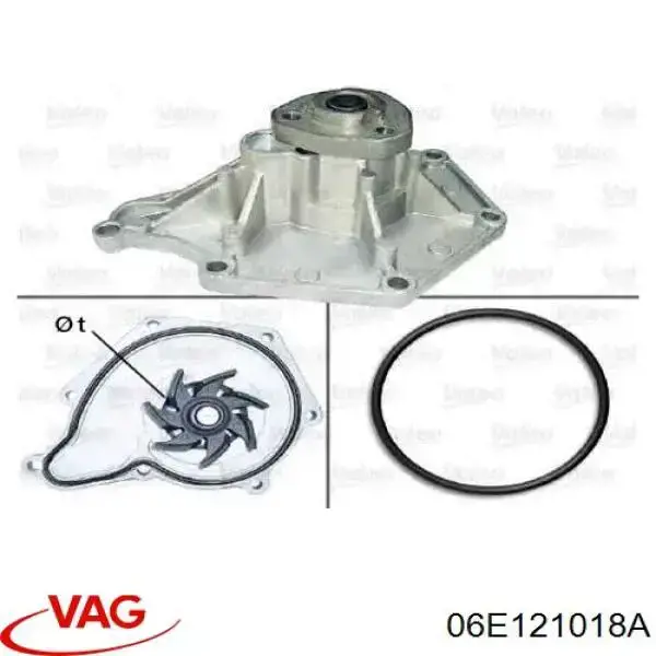 Bomba de água (bomba) de esfriamento VAG 06E121018A preço, a partir de 48,74 USD