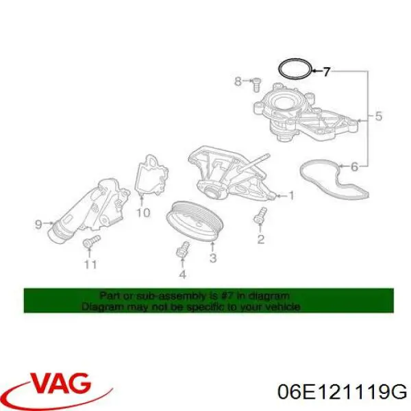 06E121119G VAG Vedante de bomba de água