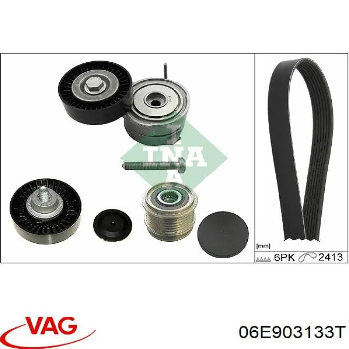 Compre 06E903133T VAG Reguladora de tensão da correia de transmissão