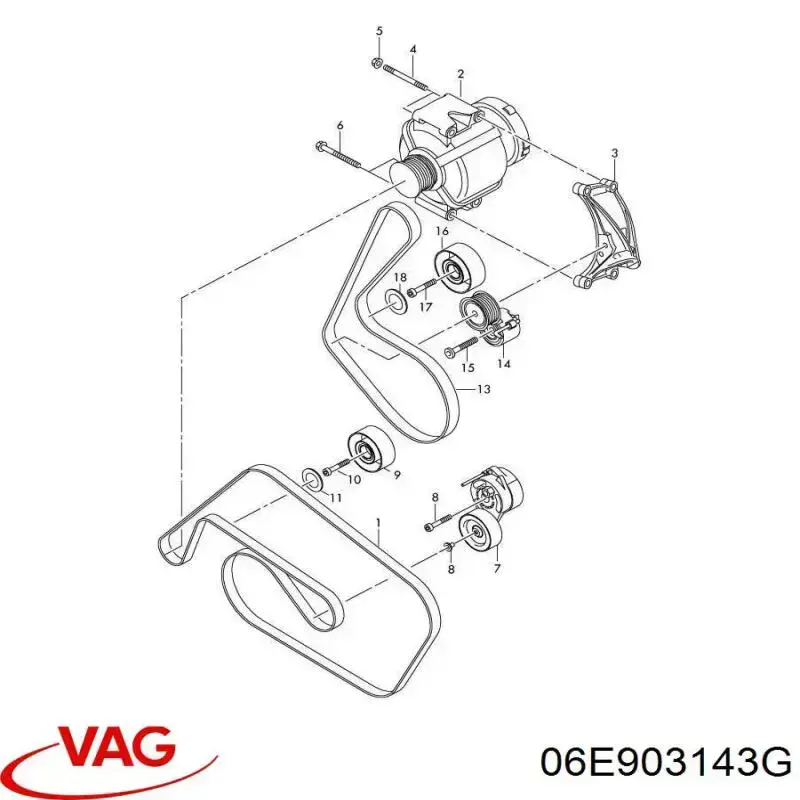 06E903143G VAG Consola do gerador