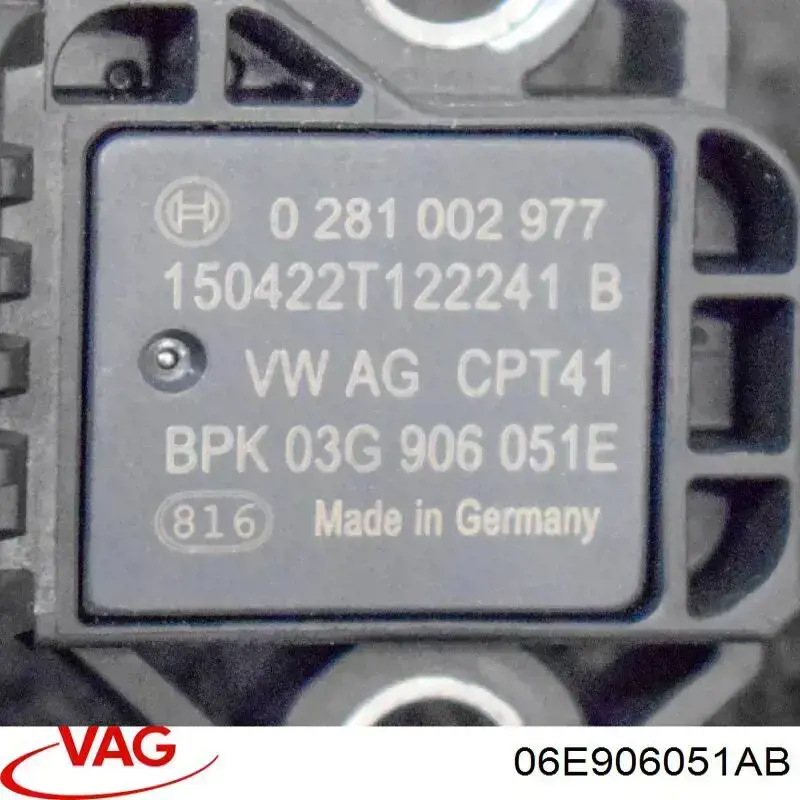 Compre 06E906051AB VAG Sensor de pressão de supercompressão