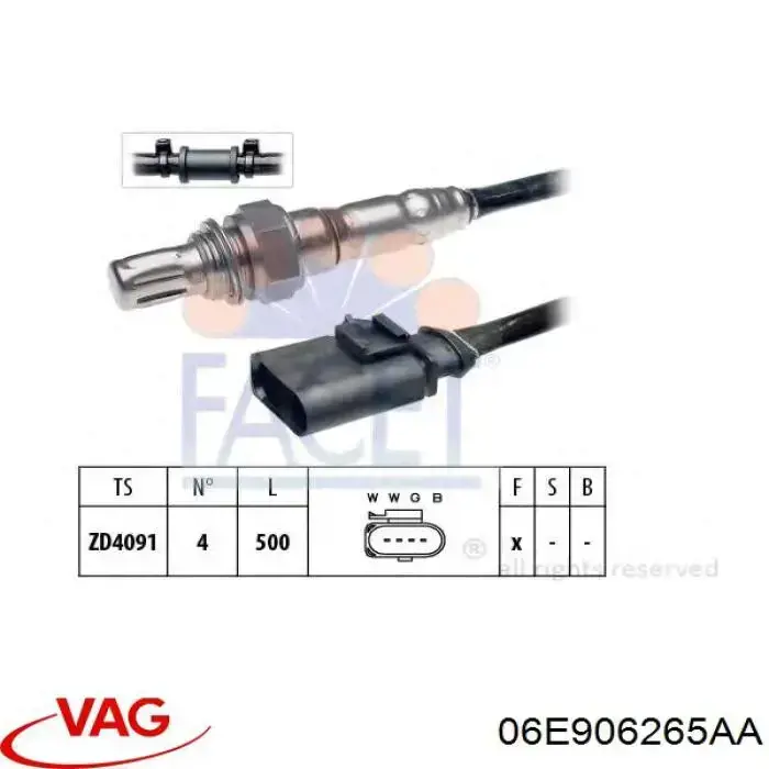 Sonda lambda, sensor de oxigênio depois de catalisador VAG 06E906265AA preço, a partir de 64,81 USD
