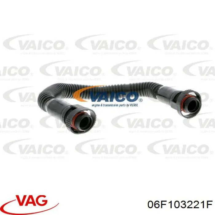 Compre 06F103221F VAG Cano derivado de ventilação de cárter (de separador de óleo)