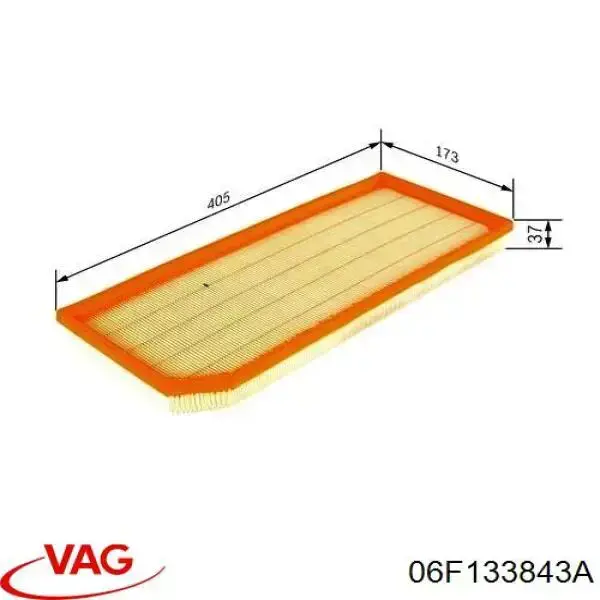 Compre 06F133843A VAG Filtro de ar