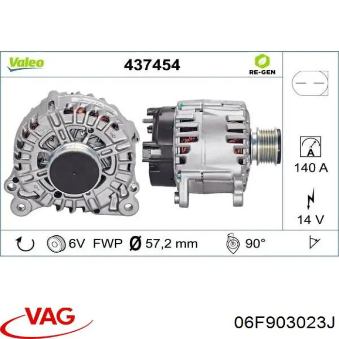 06F903023J VAG Gerador