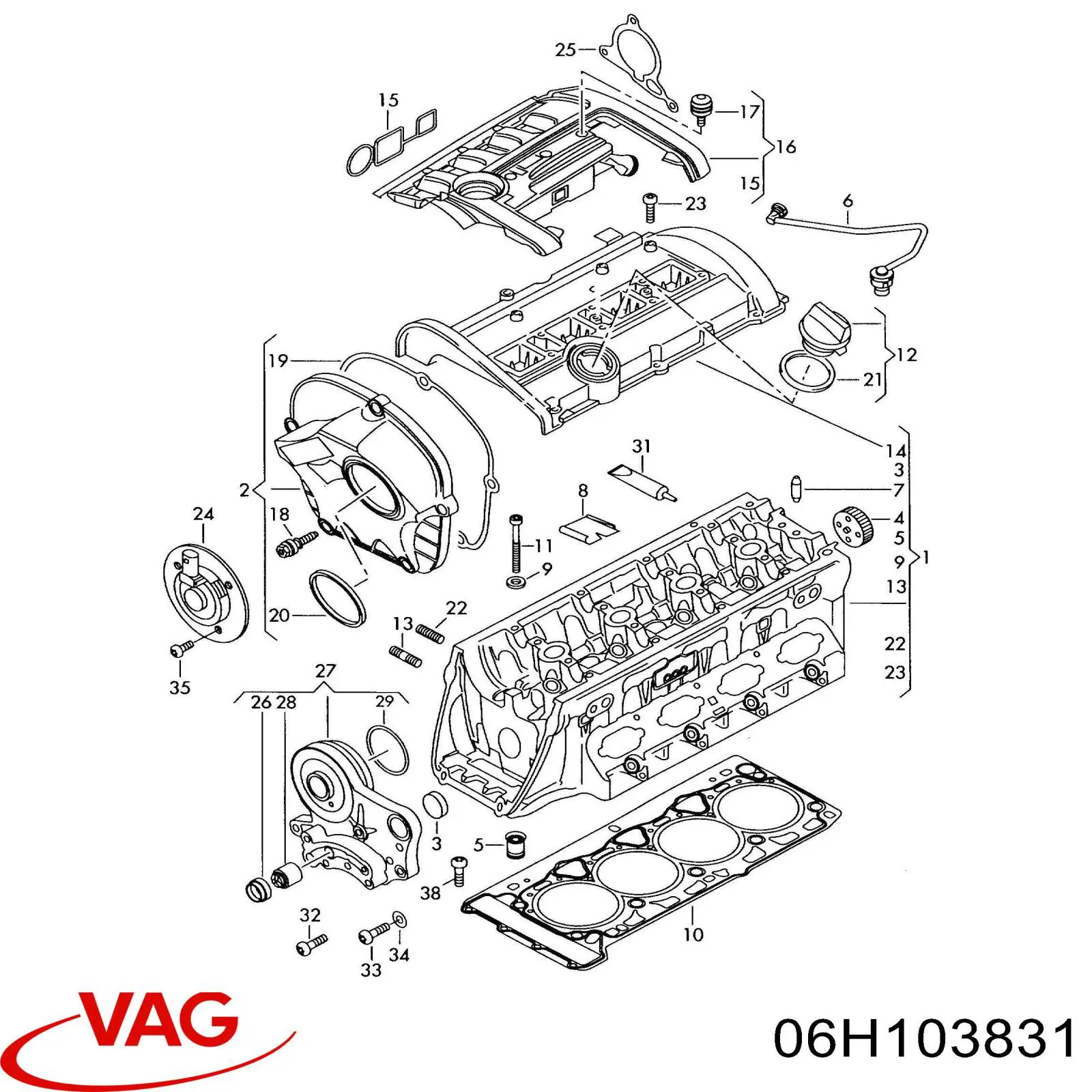  VAG 06H103831 preço, a partir de 13,11 USD