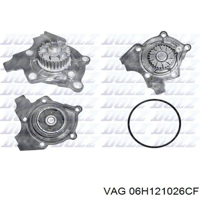 Bomba de água (bomba) de esfriamento, montada com caixa VAG 06H121026CF preço, a partir de 161,66 USD