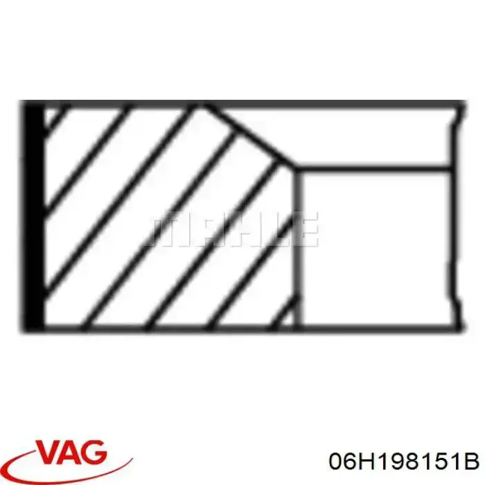 Compre 06H198151B VAG Anéis do pistão para 1 cilindro, STD.
