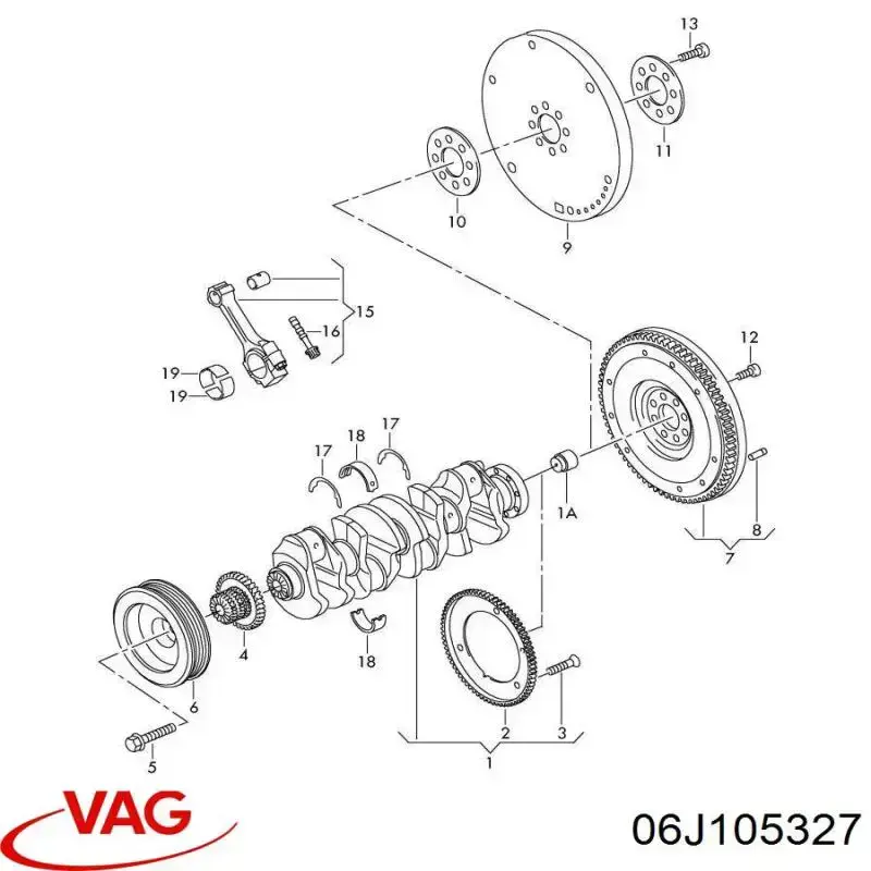 Volante de motor VAG 06J105327 preço, a partir de 118,18 USD