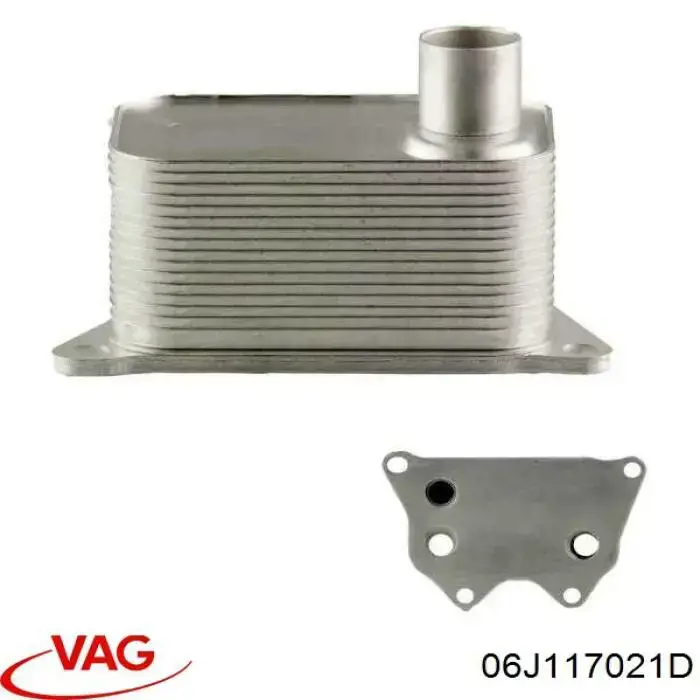 06J117021D VAG Radiador de óleo (frigorífico), debaixo de filtro
