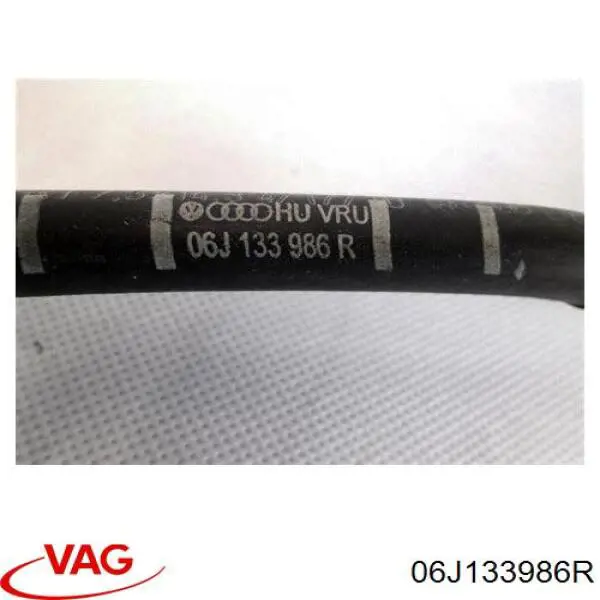 06J133986R VAG Tubo de combustível desde a bomba de bombeio de combustível até a válvula de corte de combustível