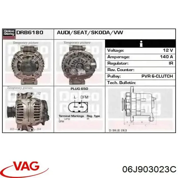 Gerador VAG 06J903023C preço, a partir de 91,94 USD