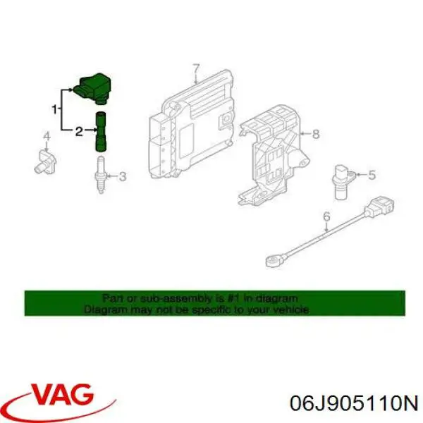 06J905110N VAG Bobina de ignição