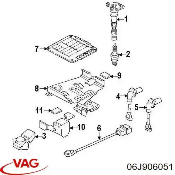 Compre 06J906051 VAG Sensor de pressão de combustível
