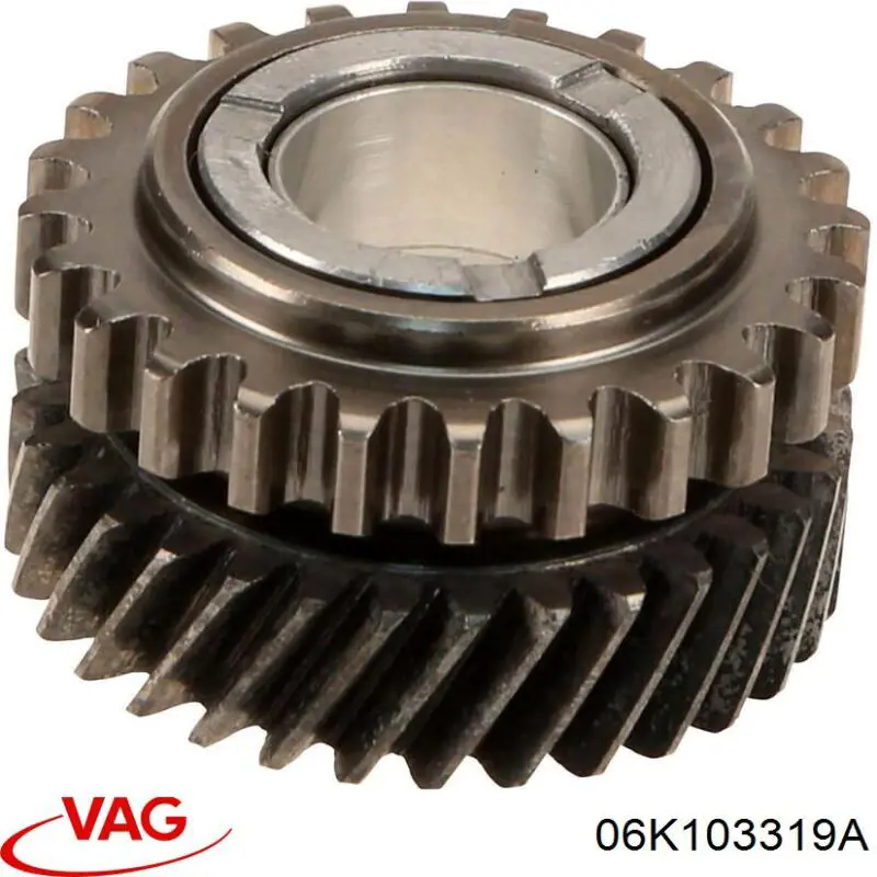 06K103319A VAG Engrenagem de cadeia da roda dentada de acionamento de cambota de motor