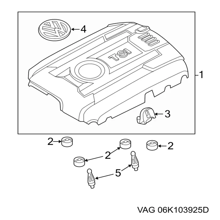 Tampa de motor decorativa VAG 06K103925D preço, a partir de 219,68 USD