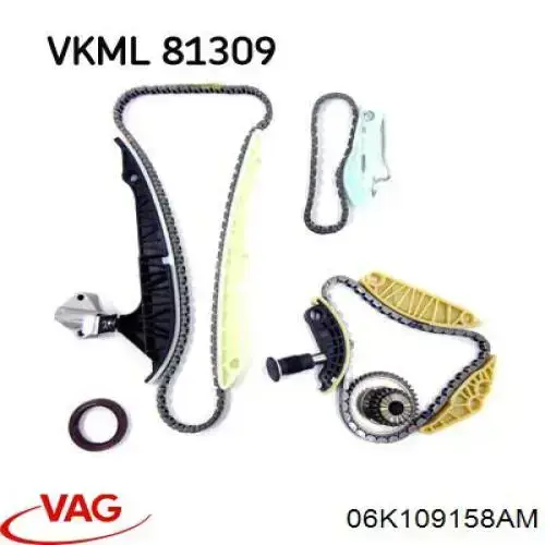 Cadeia do mecanismo de distribuição de gás da árvore de equilibração VAG 06K109158AM preço, a partir de 72,34 USD