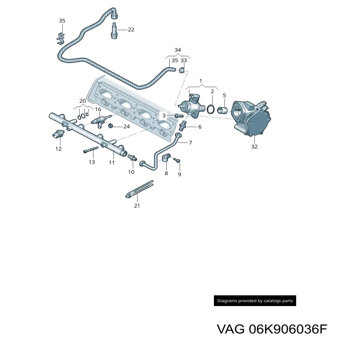 Injetor de injeção de combustível VAG 06K906036F preço, a partir de 143,26 USD