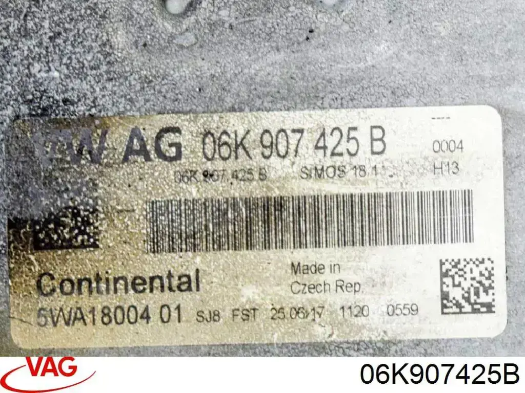 Módulo de direção (Centralina eletrônica) de motor 06K907425B VAG