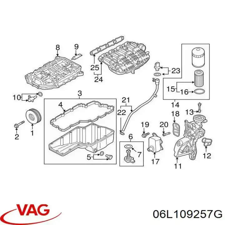 06L109257G VAG Válvula eletromagnética de posição (de fases) da árvore distribuidora