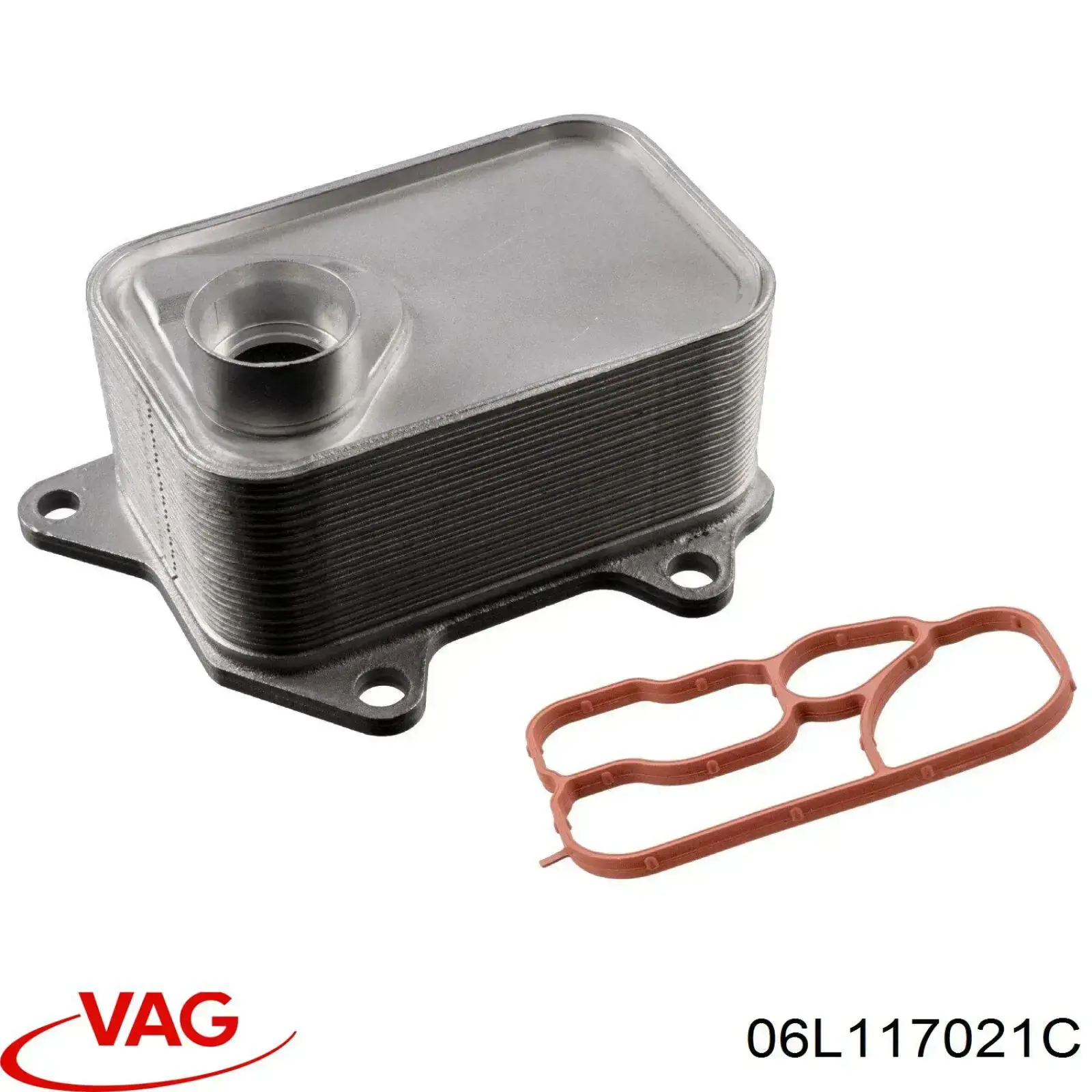 06L117021C VAG Radiador de óleo (frigorífico), debaixo de filtro
