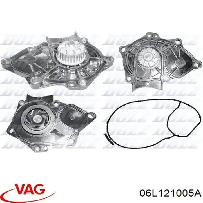 Compre 06L121005A VAG Bomba de água (bomba) de esfriamento, montada com caixa