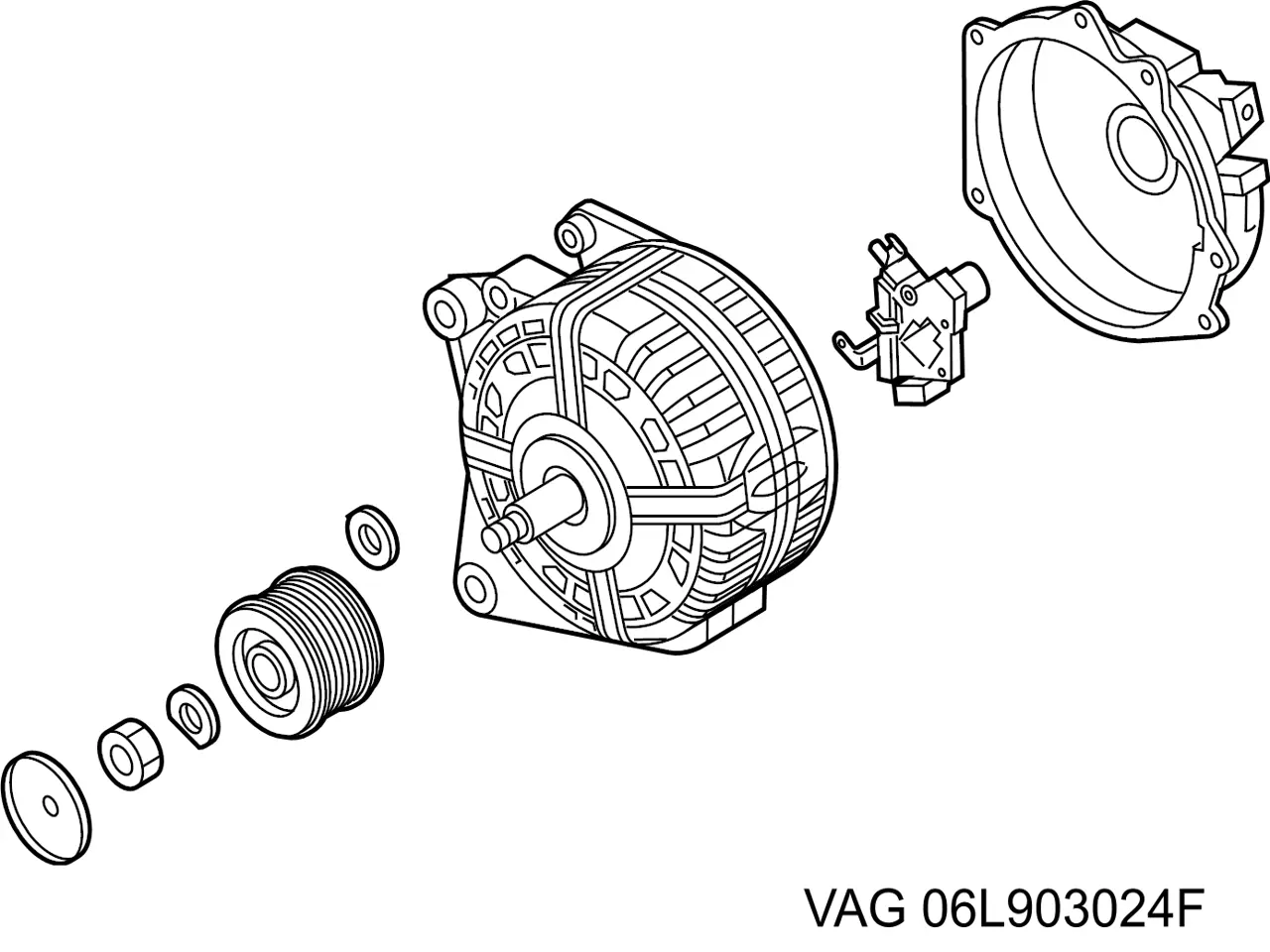 Gerador VAG 06L903024F preço, a partir de 301,35 USD