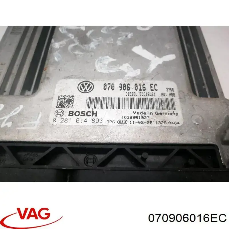 070906016EC VAG Módulo de direção (Centralina eletrônica) de motor