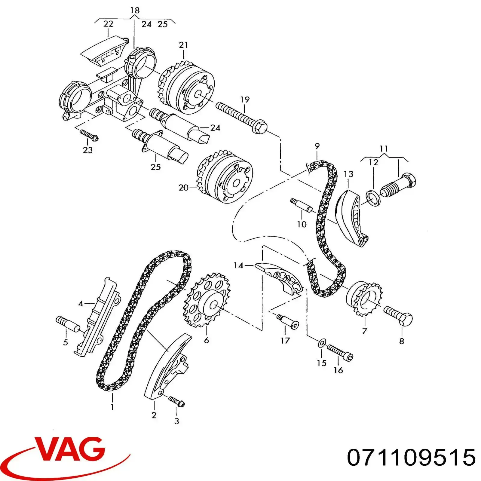  VAG 071109515 preço, a partir de 15,69 USD
