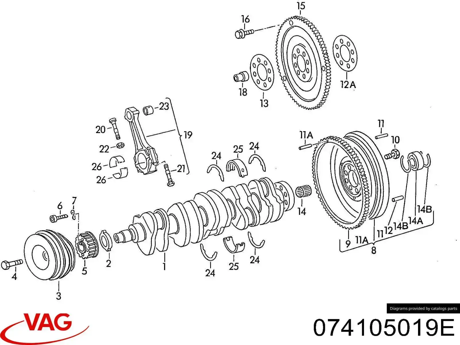 074105019E VAG Cambota de motor