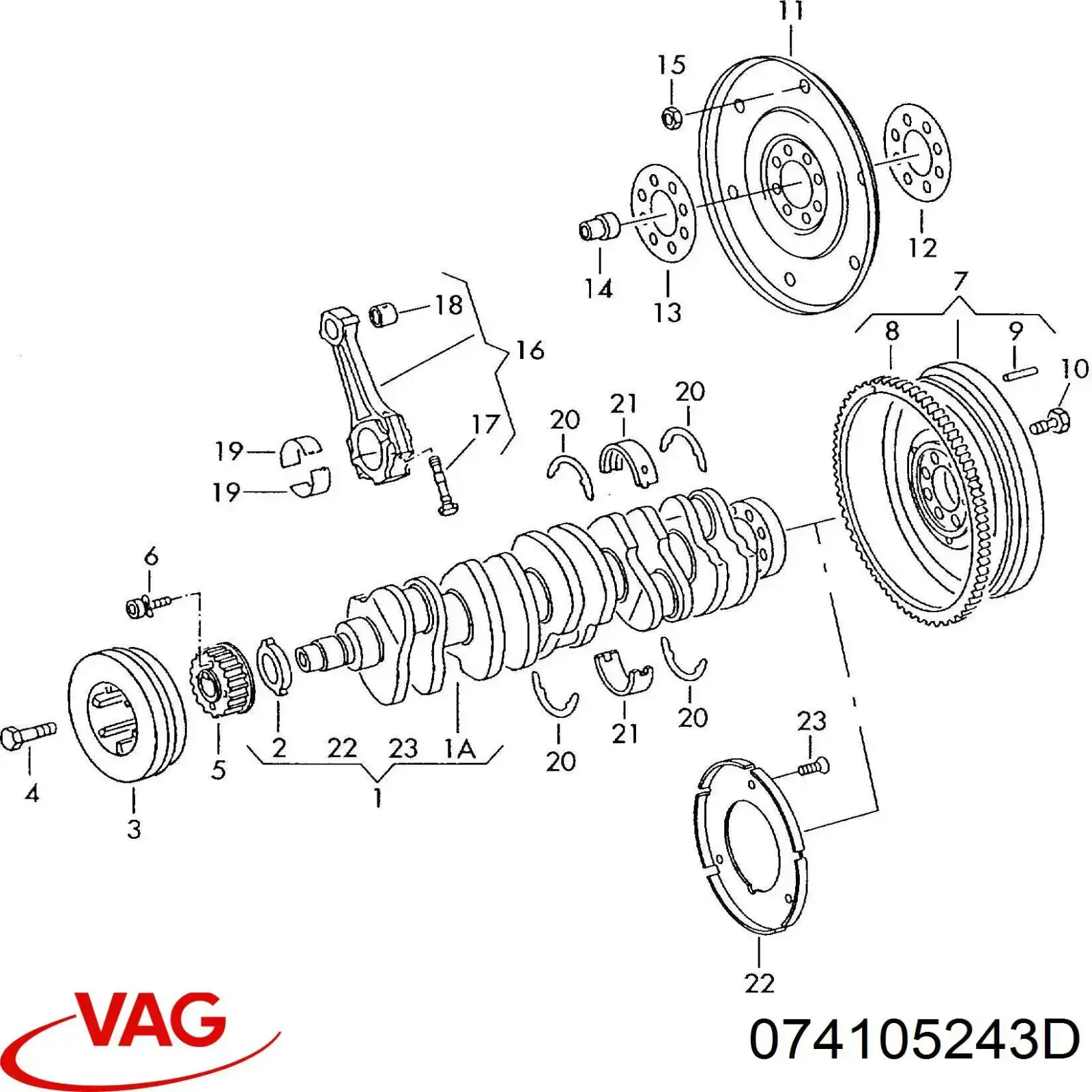 Polia de cambota Audi 100 C4 4A2