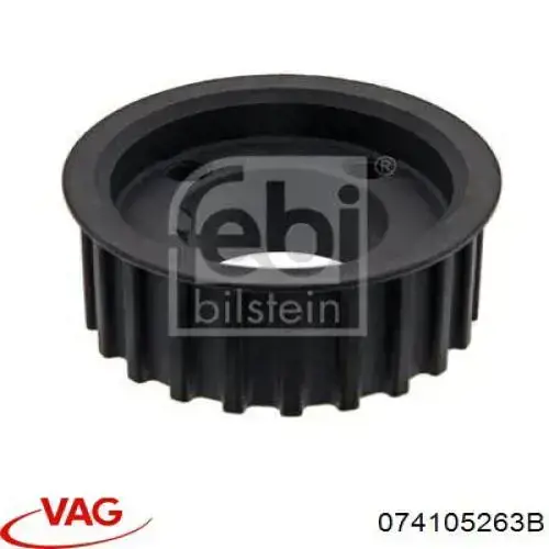Engrenagem de cadeia da roda dentada de acionamento de cambota de motor VAG 074105263B preço, a partir de 27,73 USD