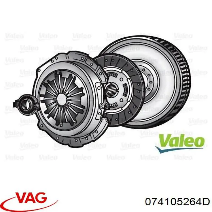 074105264D VAG Kit de embraiagem (3 peças)