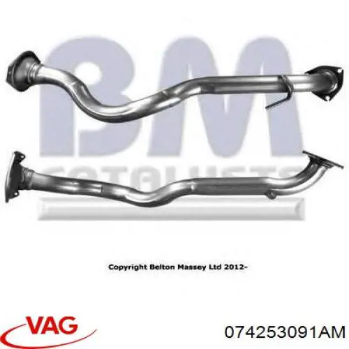 Tubo de admissão dianteiro (calças) do silenciador VAG 074253091AM preço, a partir de 229,35 USD