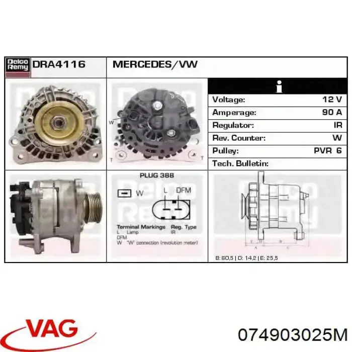 Compre 074903025M VAG Gerador