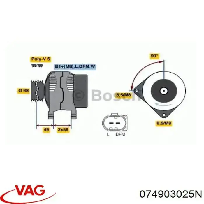 Compre 074903025N VAG Gerador