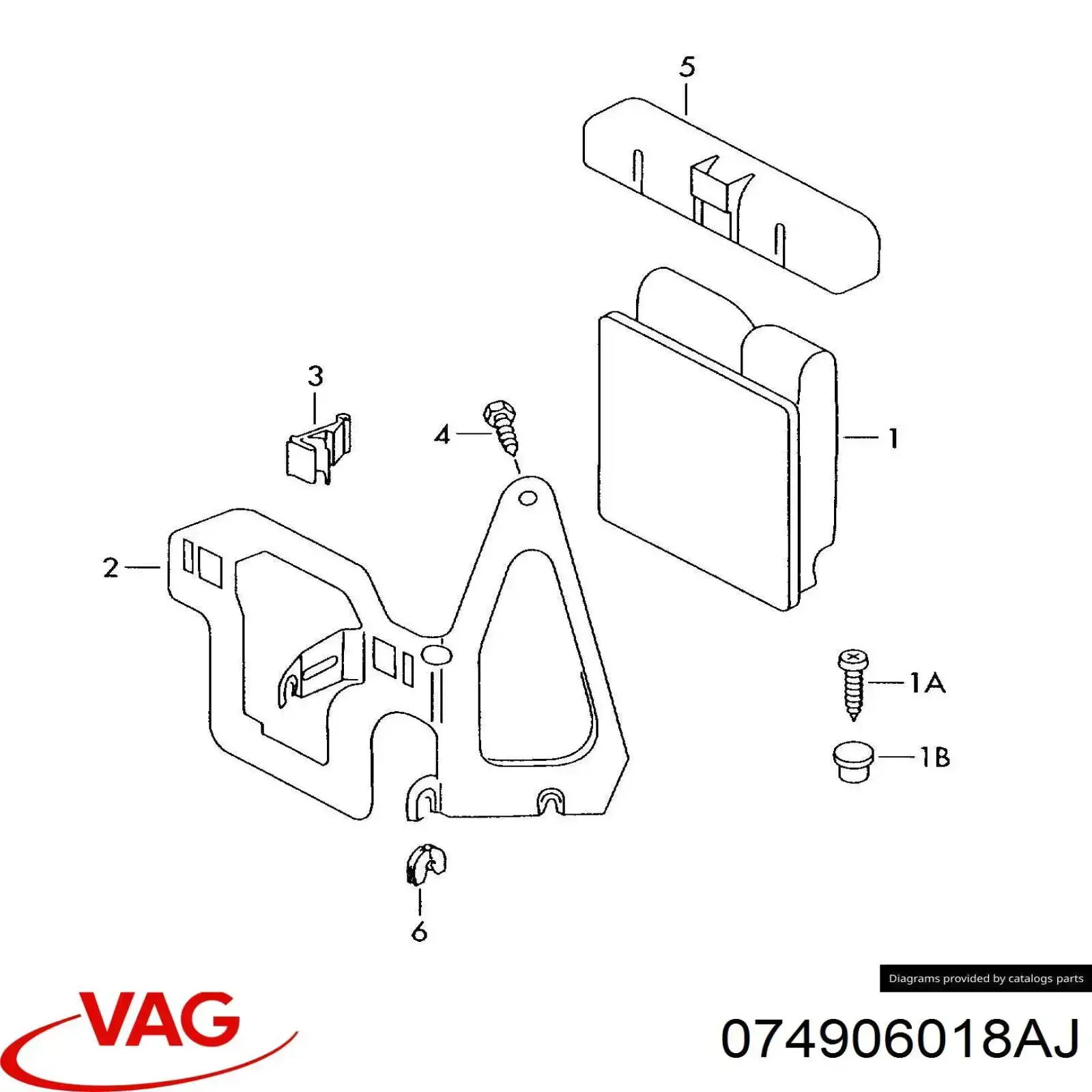 074906018AJ VAG Módulo de direção (Centralina eletrônica) de motor