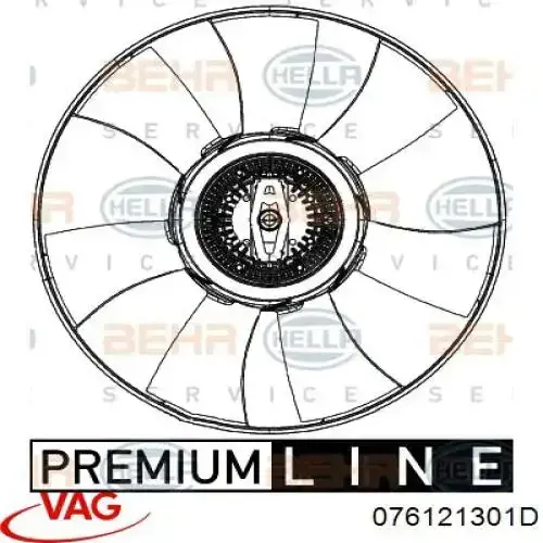 Acoplamento viscoso de ventilador de esfriamento VAG 076121301D preço, a partir de 139,82 USD